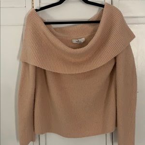 Forever 21 plus pink off the shoulder sweater